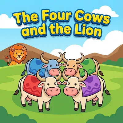 The Four Cows and the Lion
